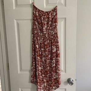 Floral Print Strapless Dress (NWOT)